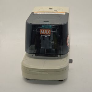 MAX EH-70F electronic Stapler with cartridge and power supply.